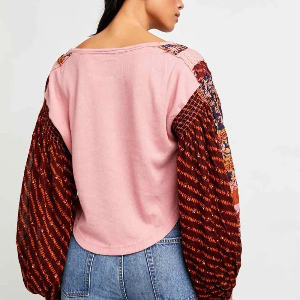 Free People “Light Magic Henley” - Pink - Size S - Picture 2 of 6